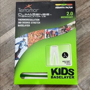 Terramar Kids Midweight Baselayer Pants W7539 - White